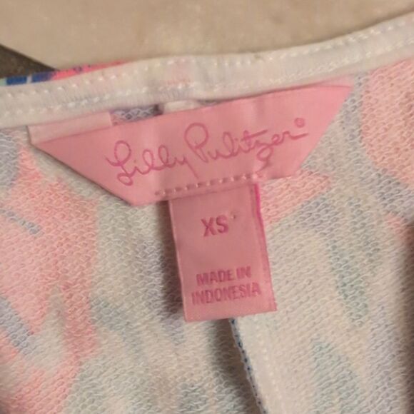 Lilly Pulitzer Harper Shift Dress In Cosmic Coral Cracked Up Lobster Roll XS - Picture 4 of 10